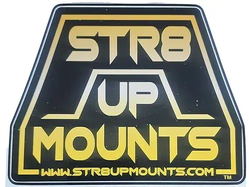 Thumbnail: Str8 Up Mounts 6x6 Window Decal Silver