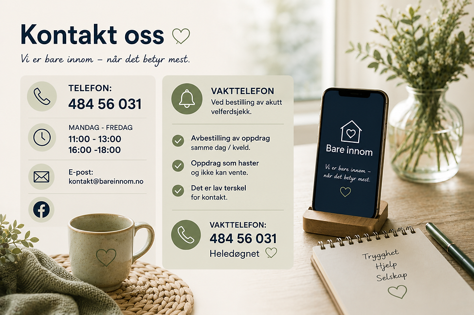 Informasjon om våre tjenester 