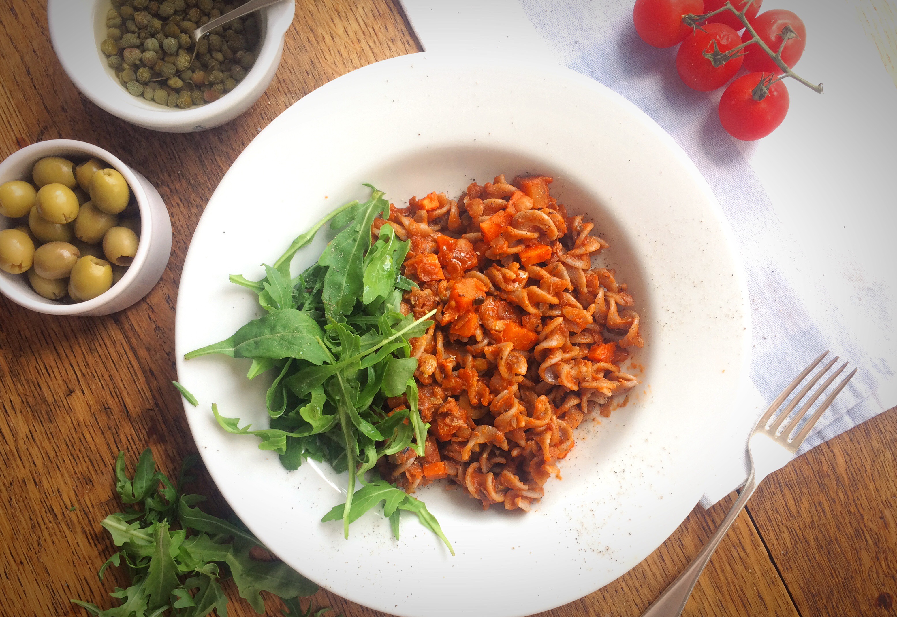 Puttanesca Buckwheat Pasta