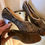 Thumbnail: 1920’s Lame Metallic Colored Shoes, Size 8