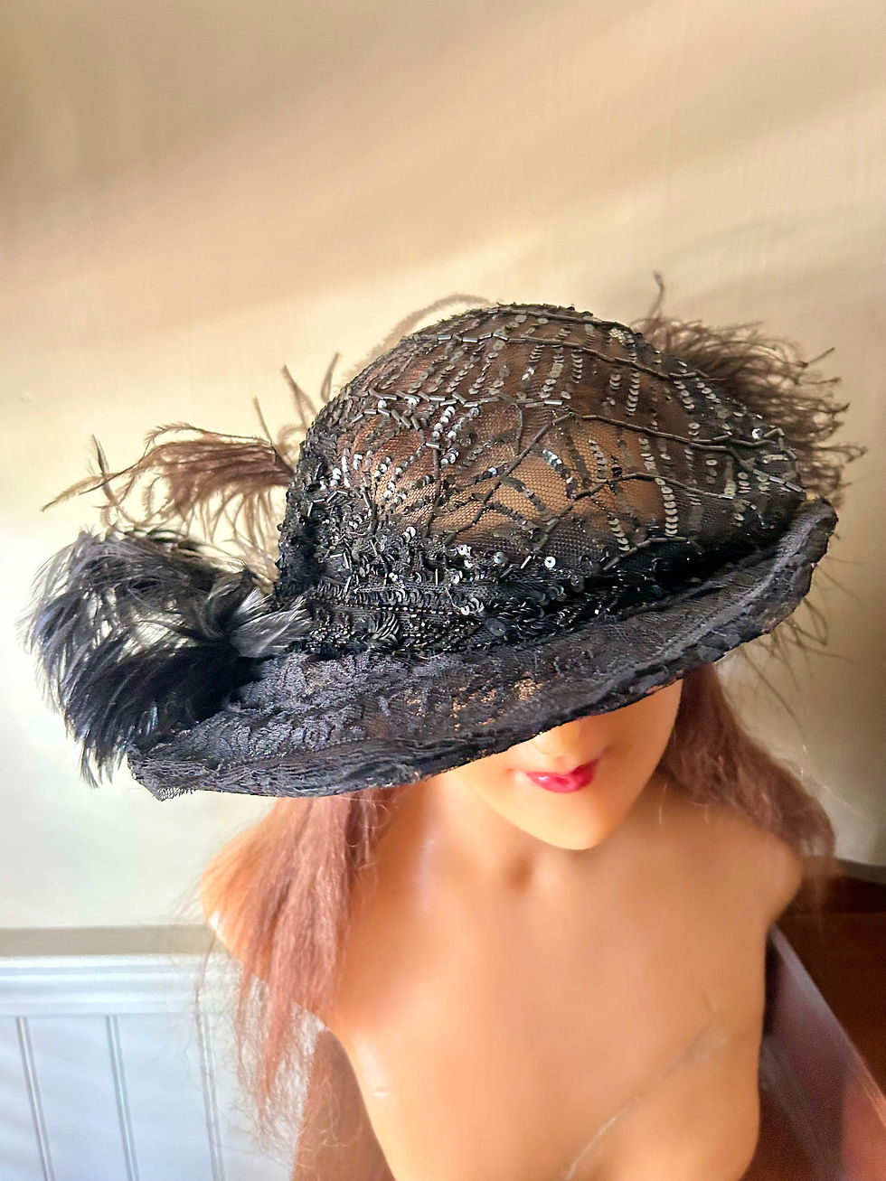 Thumbnail: 1910's Women's Edwardian Period Feathered Hat