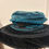 Thumbnail: SOLD Edwardian Teal Velvet Hat with Metallic Gold Floral Trim