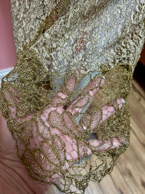 Thumbnail: Handmade 1920's Egyptian Revival Beaded Metallic Dress