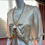 Thumbnail: Antique silk satin and lace 1920’s boudoir bed jacket with original ribbonwork