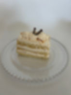 Vanilla cake with caramel frosting