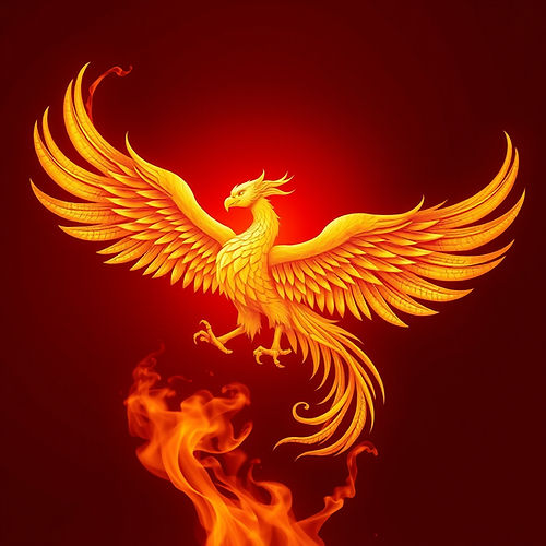 gold phoenix rising from fire on dark red background.jpg