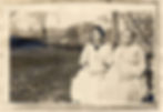 Carrie and Emma Buck sitting at the Virginia Colony for Epileptics and Feebleminded (1924)