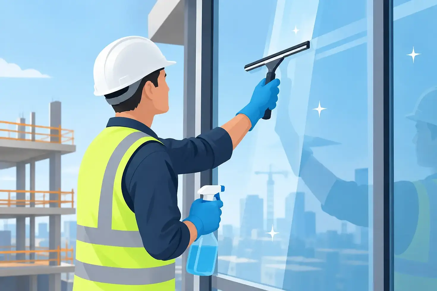 How to Clean Construction Windows Without Scratches