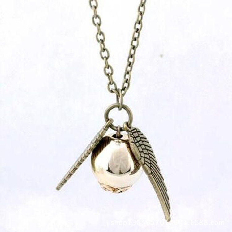 Harry Potter Deathly Hallows Snitch Necklace Pendant