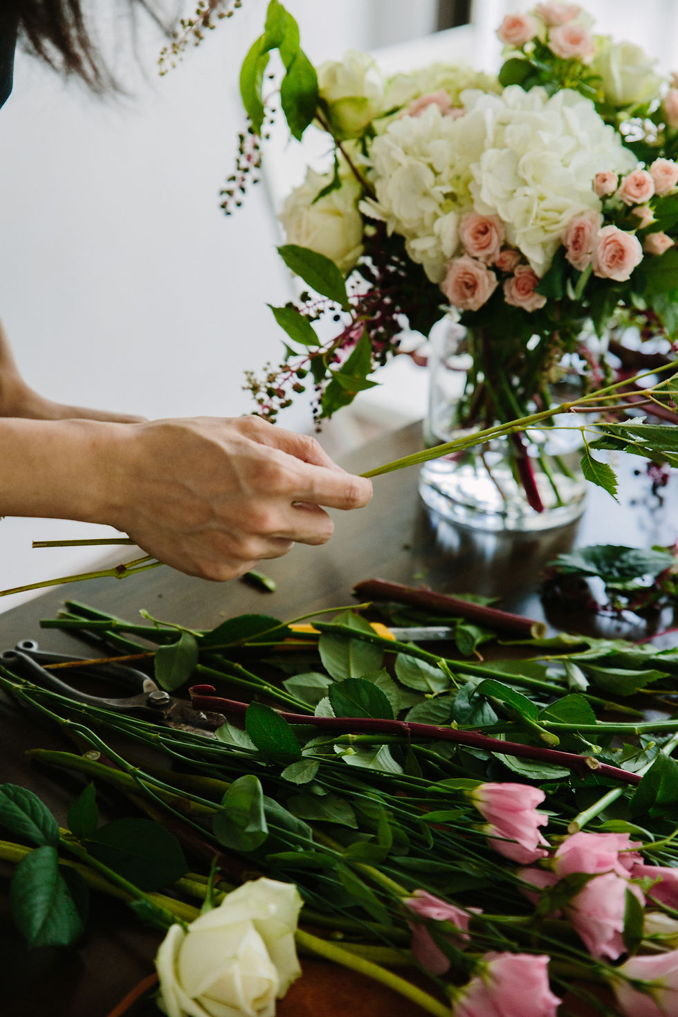 Miniature : Cours - bouquet dans vase
