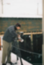 Sigurd Vaagland is filming on Sørsjetéen, by analog photographer Jacqueline Kärcher