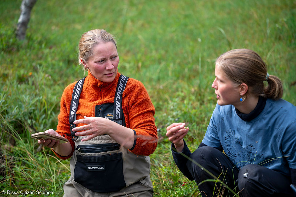 Field biologist Kristin Johnsen duruing A Helping Hand, 2026