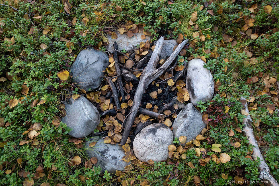 Campfires remain visible for many years in the Arctic.