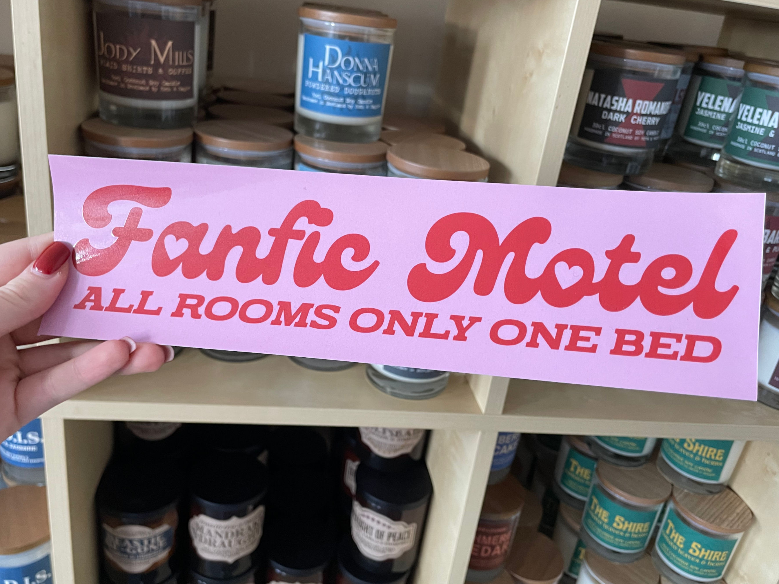 "Fanfic Motel" Car Bumper Sticker