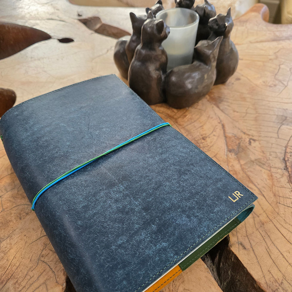 Paper Republic Trifold leather journal in blue