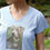Thumbnail: Women's V-Neck T-shirt  - Bluebell Bella -  Certified Organic Cotton