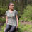 Thumbnail: Women's V-Neck T-shirt  - Bluebell Bella -  Certified Organic Cotton