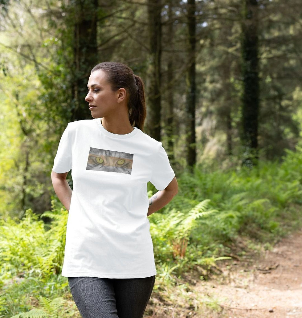Thumbnail: 'Golden Eyes' Unisex Basic T-shirt  - Certified Organic Cotton