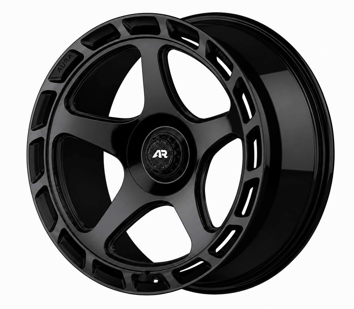 AF-05 gloss black Aura Forged Aero-Forged Aero Five AF-05 Forged Wheels