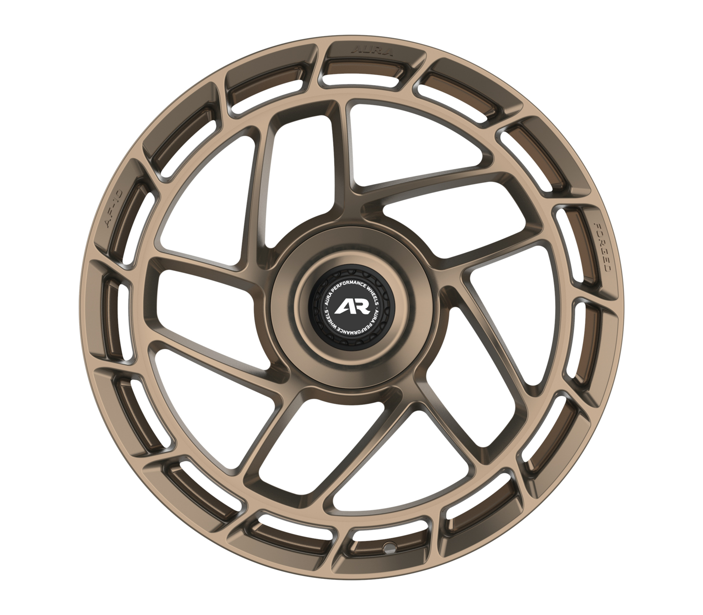 Aura Forged Aero Performance AF-08 satin bronze with Center-Lock Design Cap