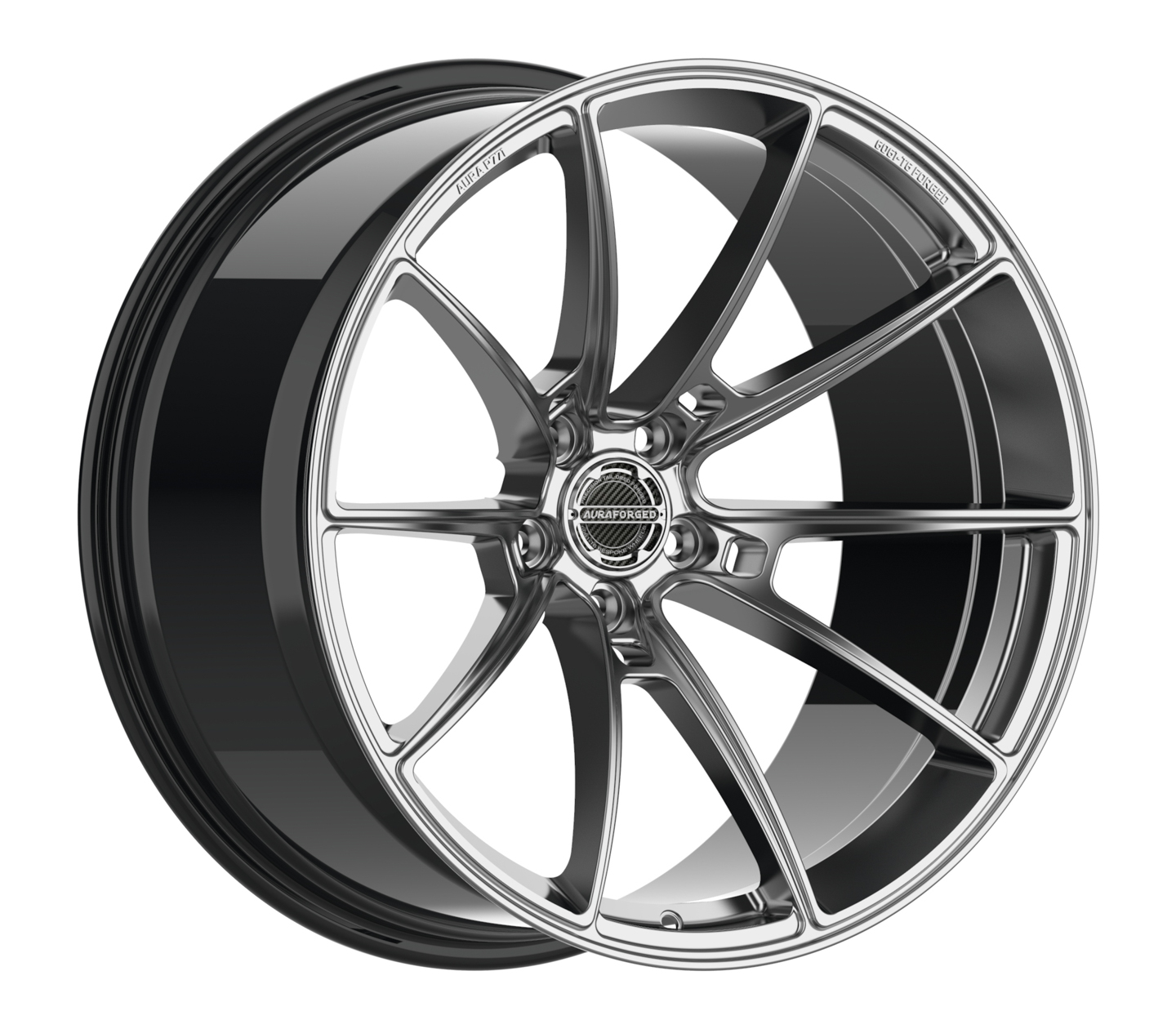 Aura Forged Wheels Precision Series P771 Diamond Black Forged Wheels
