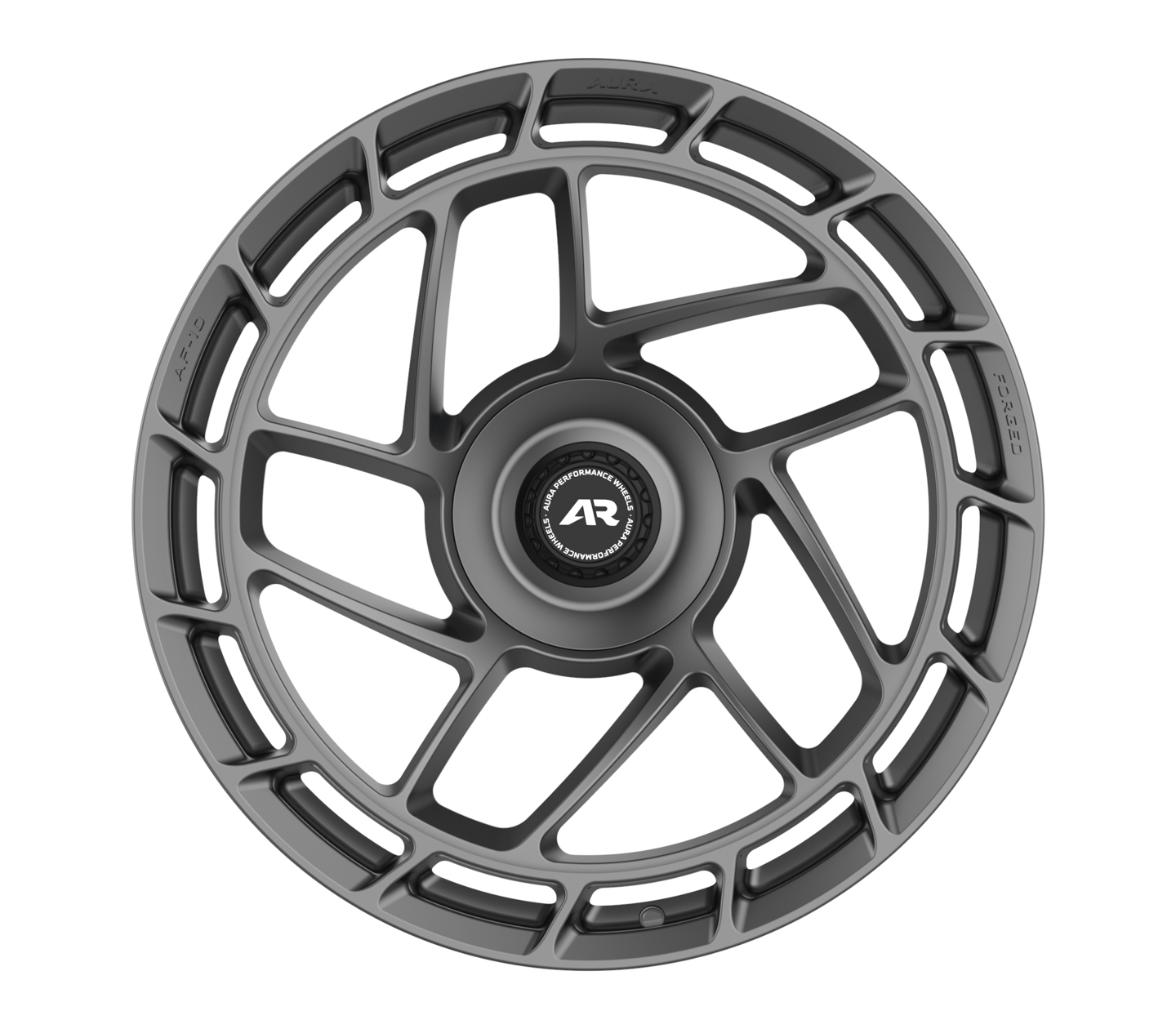 Aura Forged Aero Performance AF-08 Satin Grey with Center Lock Design Cap