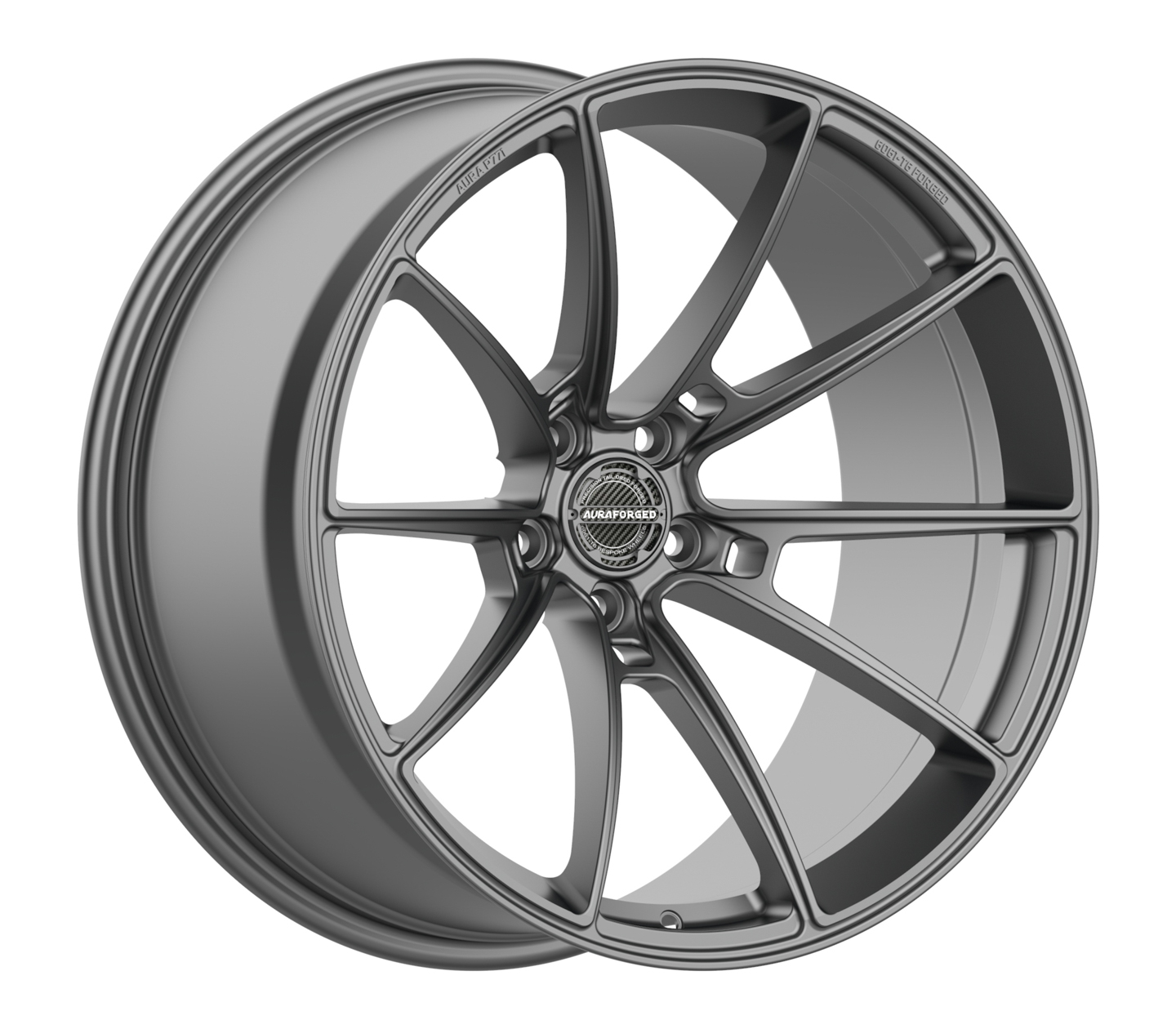 Aura Forged Wheels Precision Series P771 Satin Grey Forged Wheels