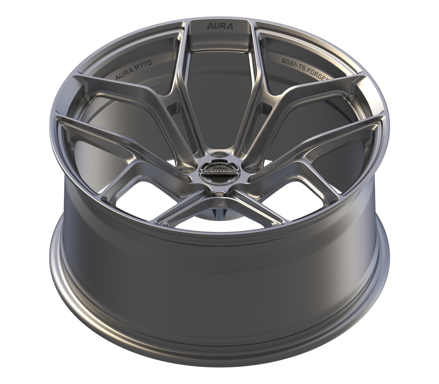 Aura Forged Precision Series P770 Forged Wheels satin silver