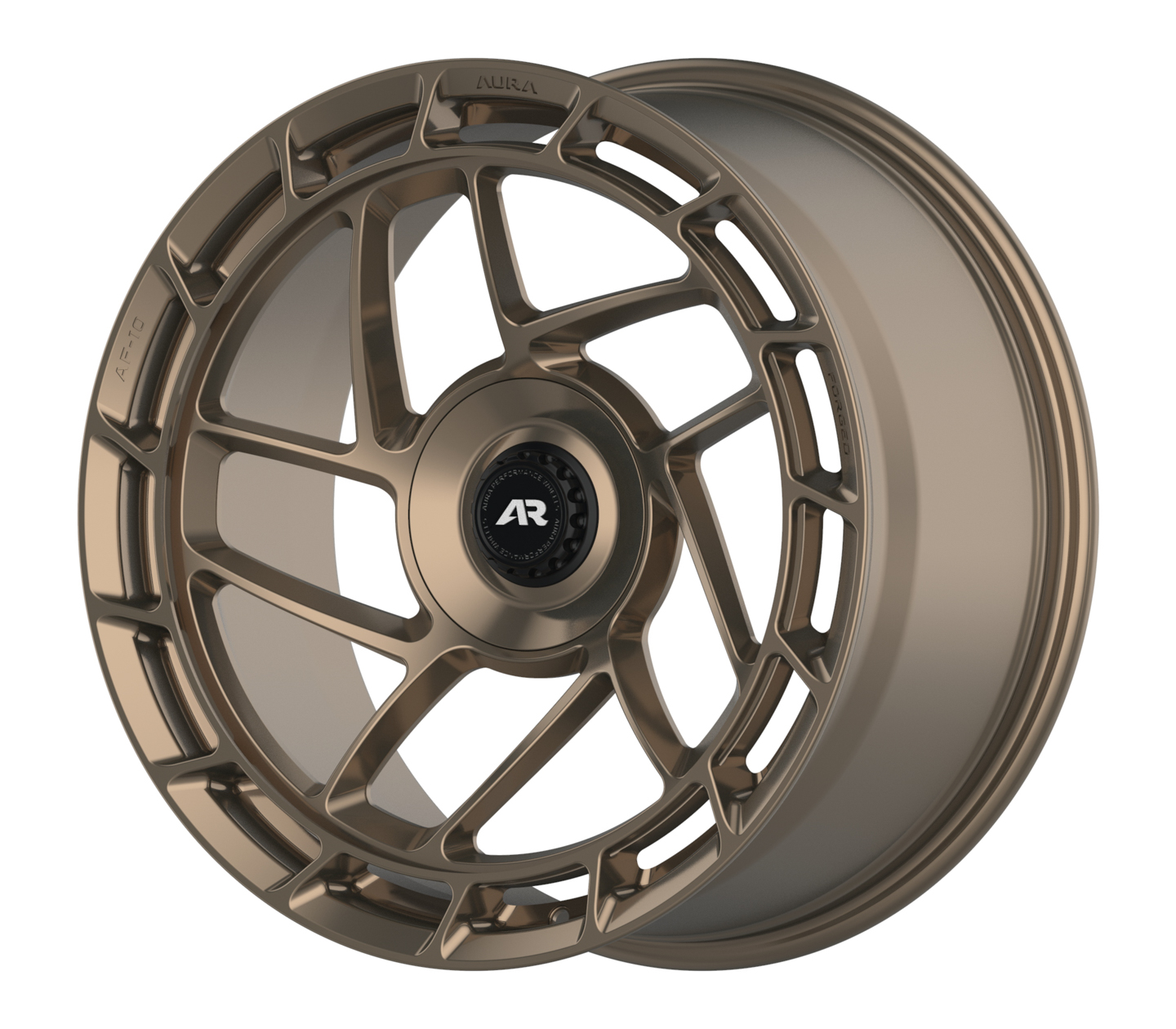 Aura Forged Aero Performance AF-08 satin bronze with Center-Lock Design Cap