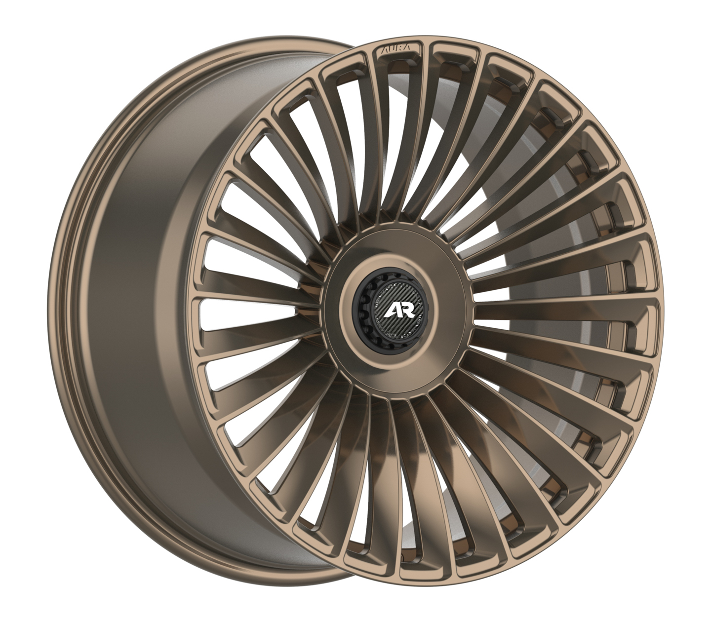 Aura Forged Aero AF-08, satin bronze, center-lock cap Forged Wheels