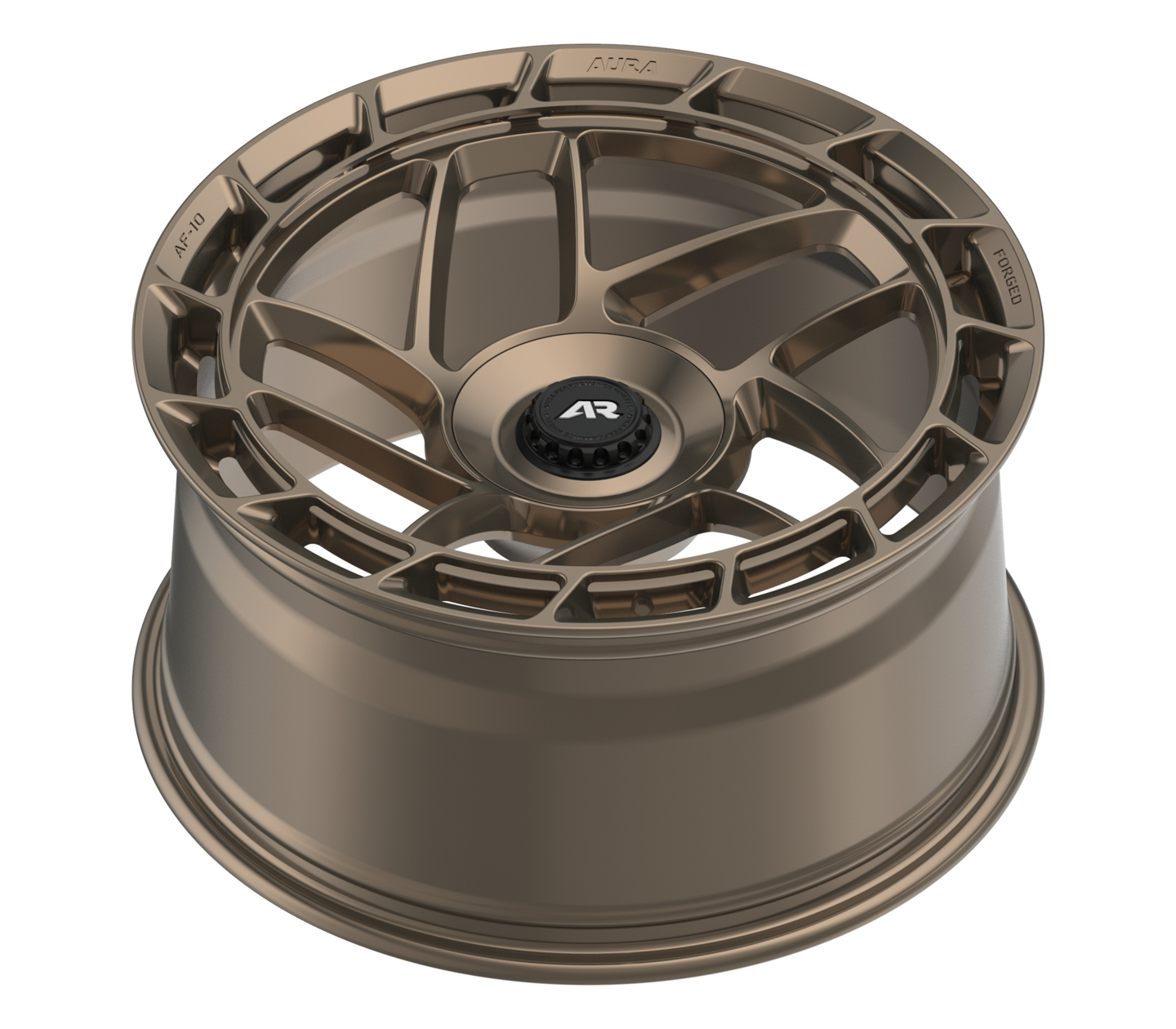 Aura Forged Aero Performance AF-08 satin bronze with Center-Lock Design Cap