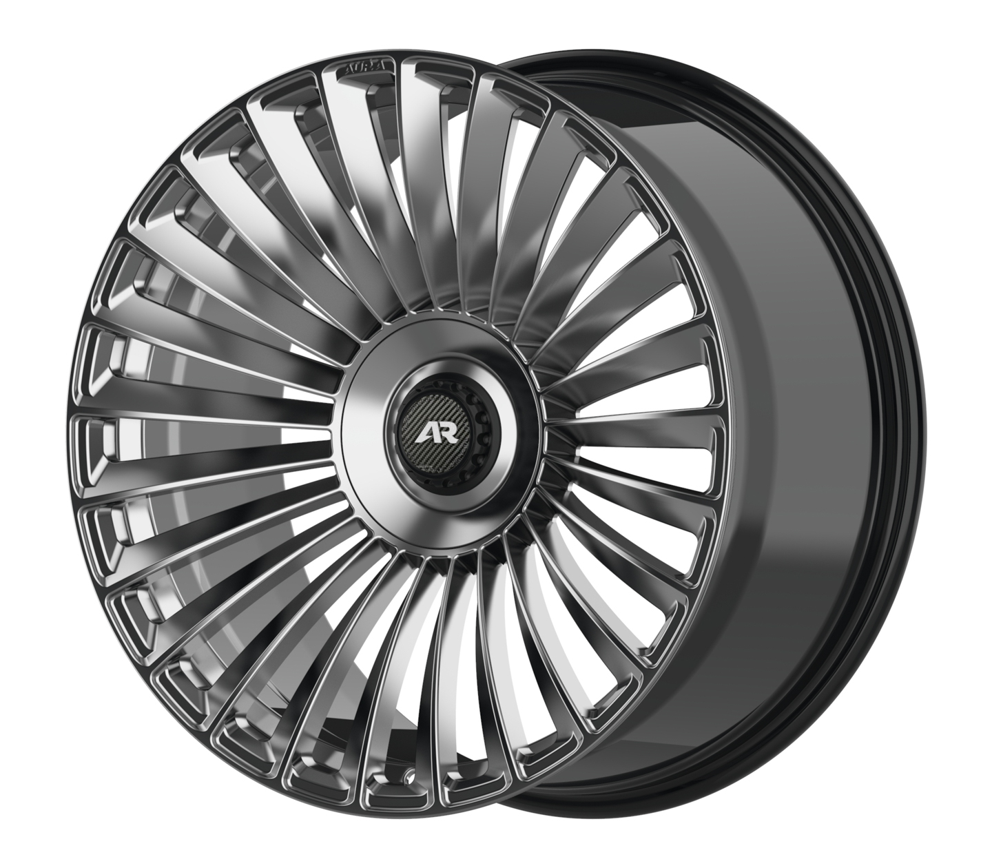 Aura Forged Aero AF-08, Diamond Black, center-lock cap Forged Wheels
