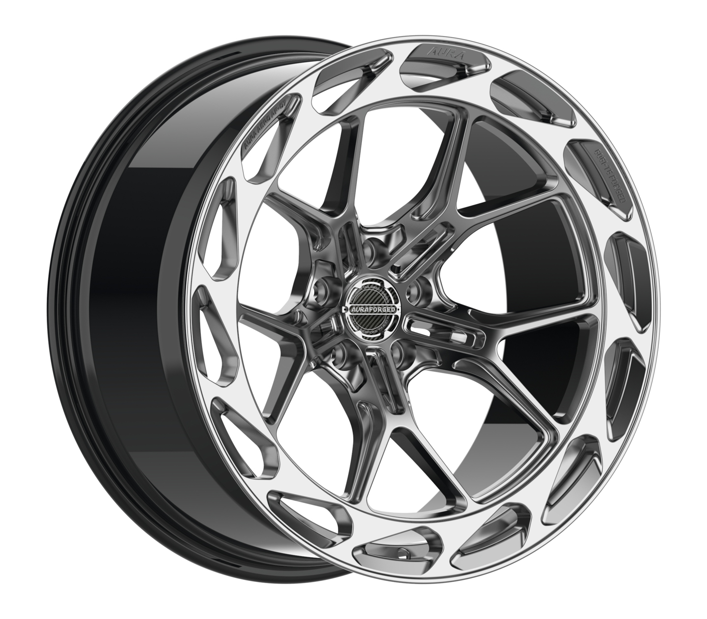 Aero Seven AF-07 diamond black Aura Forged Wheels