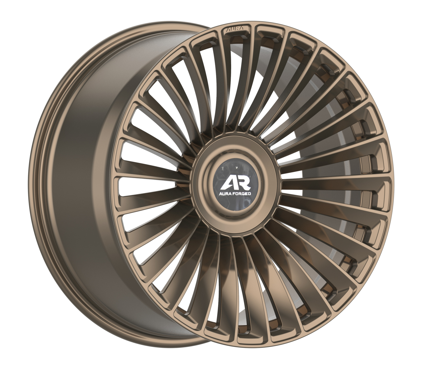 Aura Forged Aero AF-08, satin bronze, floating cap Forged Wheels