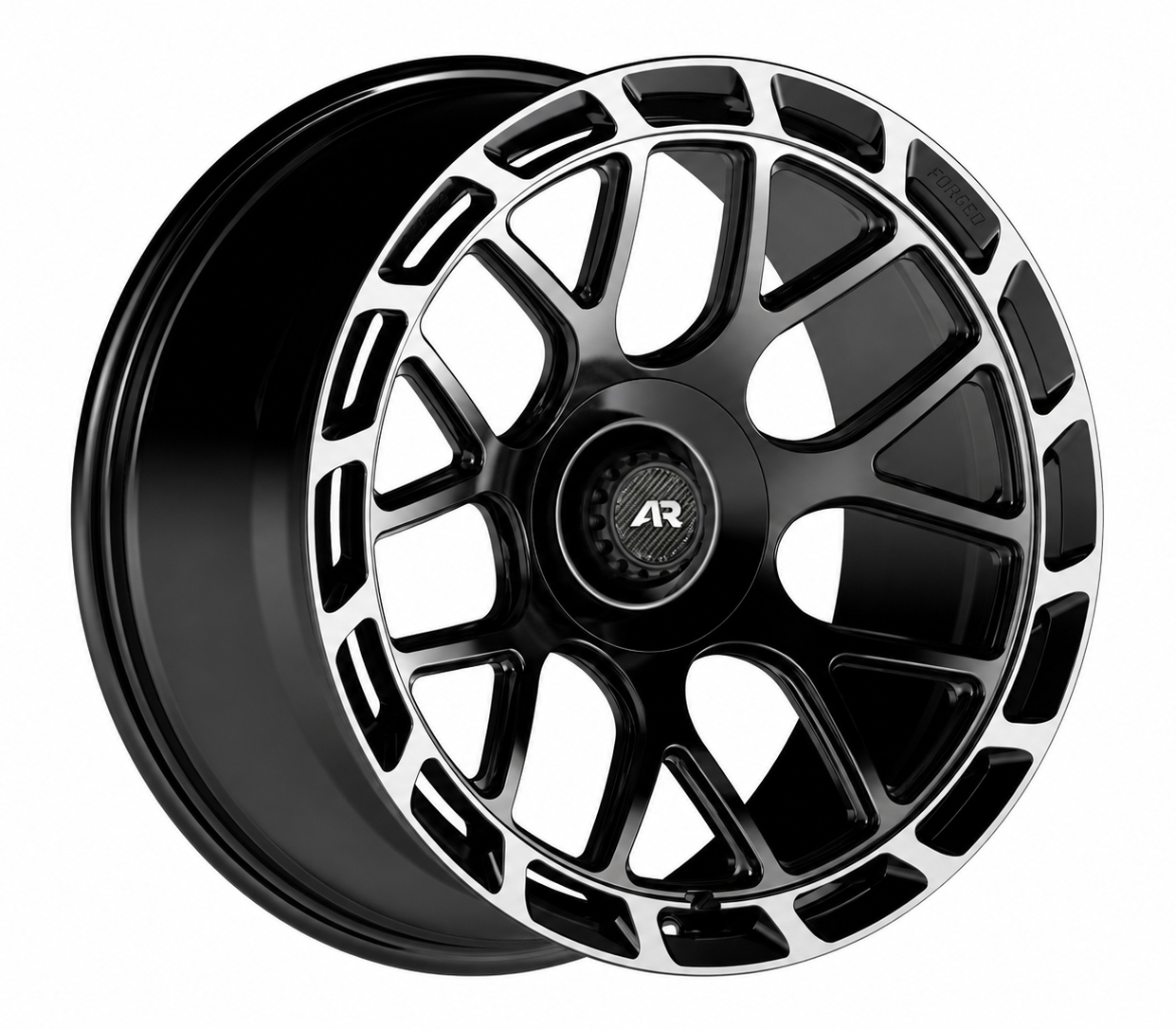 Aura Forged Aero-Forged Aero Performance AF-03 Forged Wheels Diamond Cut and Black