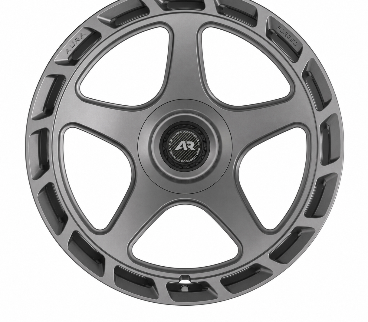 AF-05 satin grey Aura Forged Aero-Forged Aero Five AF-05 Forged Wheels