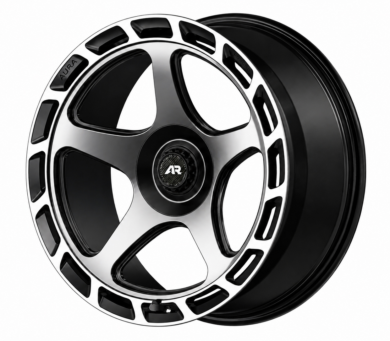 AF-05 diamond black Aura Forged Aero-Forged Aero Five AF-05 Forged Wheels