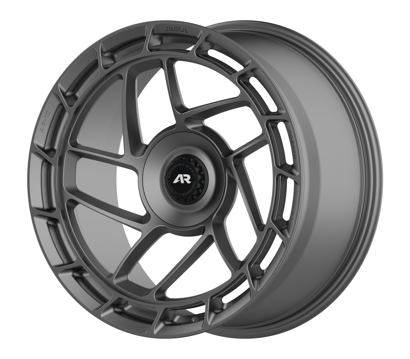 Aura Forged Aero Performance AF-08 Satin Grey with Center Lock Design Cap