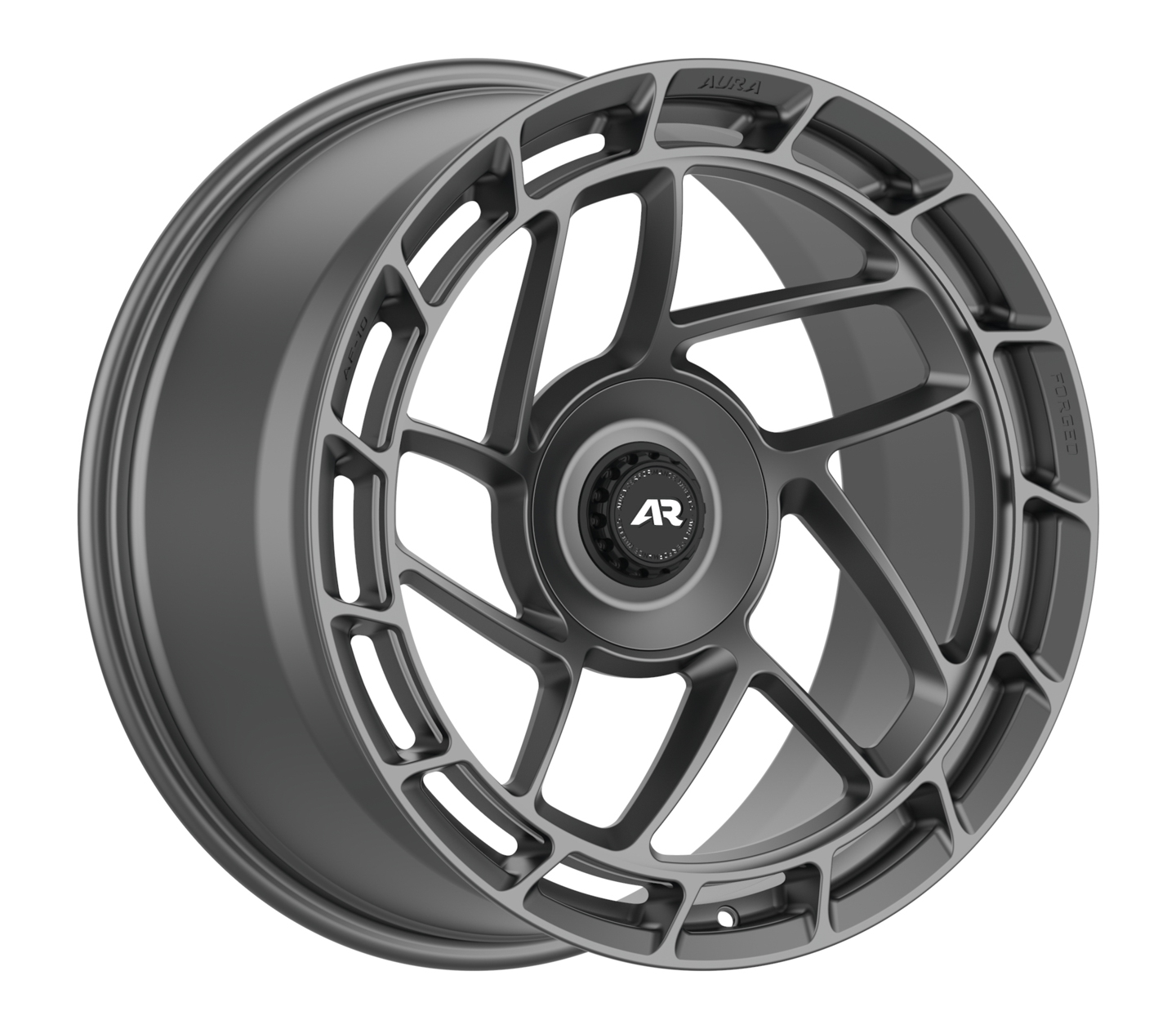 Aura Forged Aero Performance AF-08 Satin Grey with Center Lock Design Cap