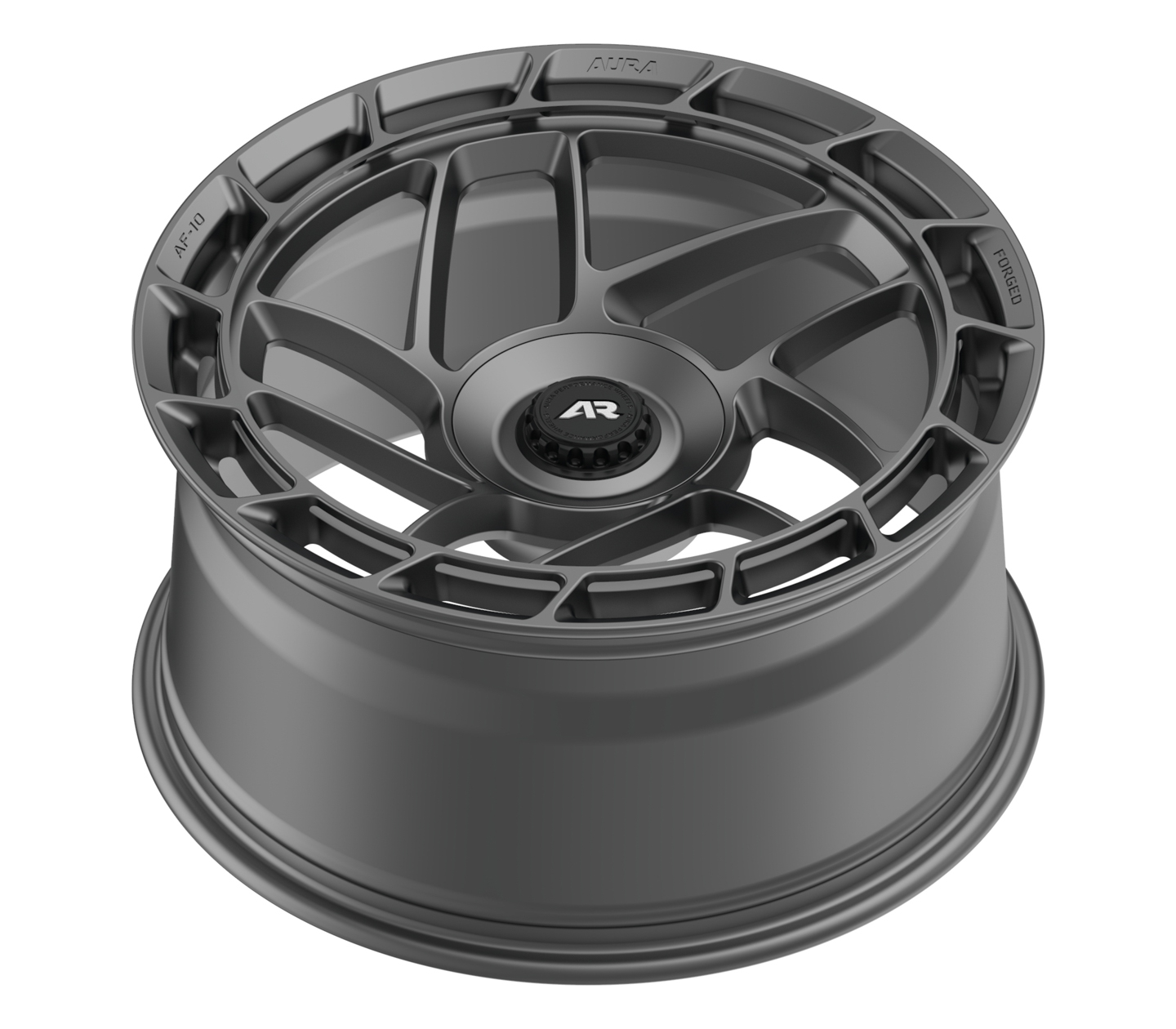Aura Forged Aero Performance AF-08 Satin Grey with Center Lock Design Cap