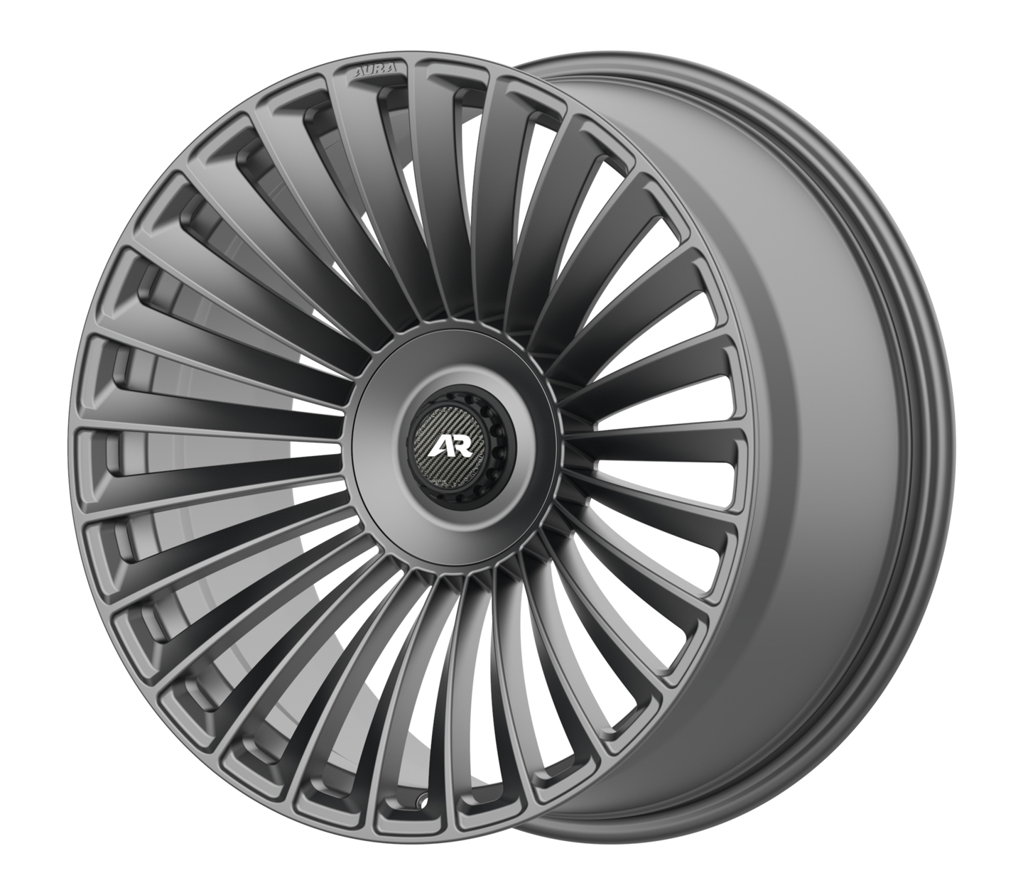 Aura Forged Aero AF-08, Satin Grey, center-lock cap Forged Wheels
