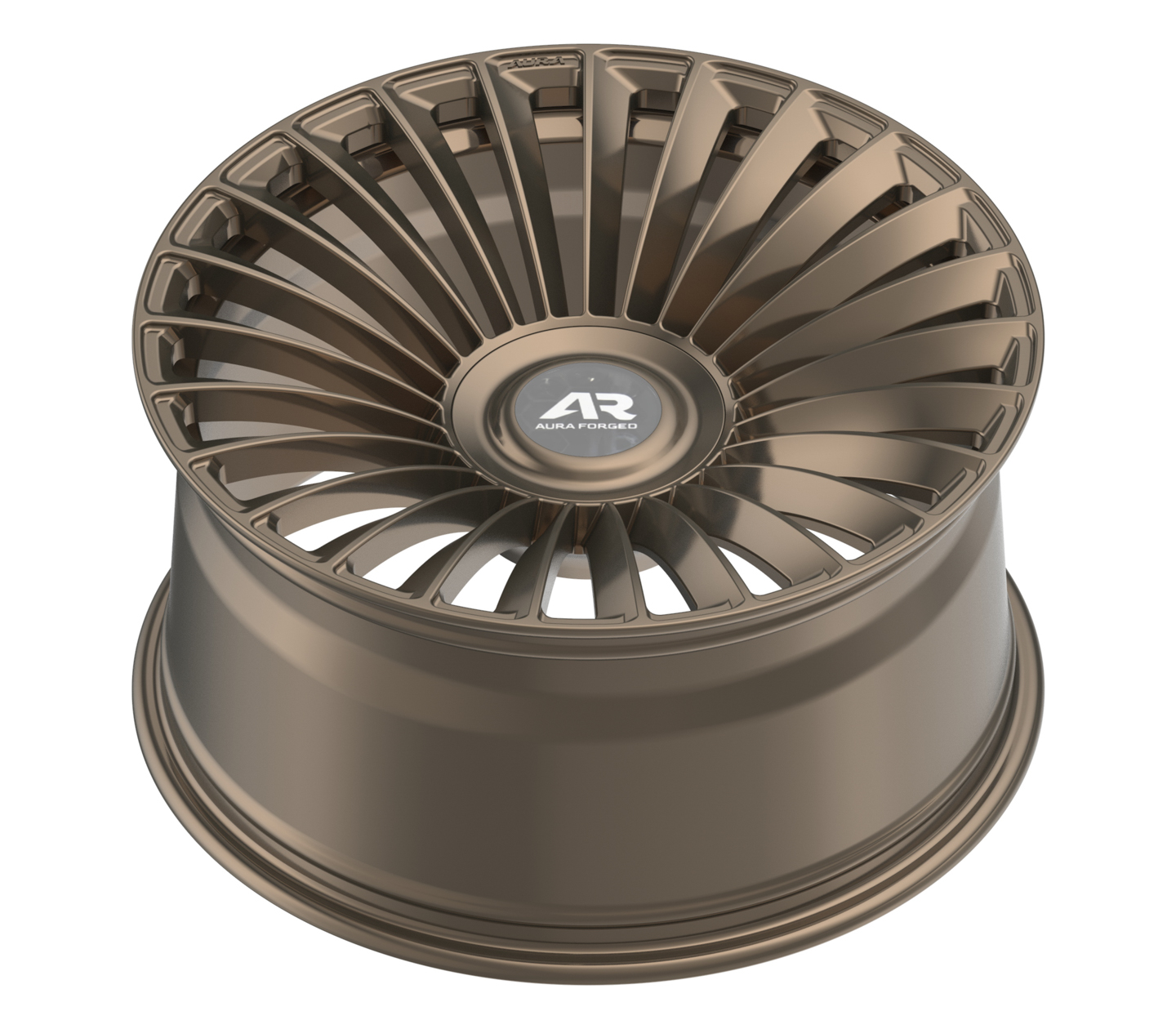 Aura Forged Aero AF-08, satin bronze, floating cap Forged Wheels