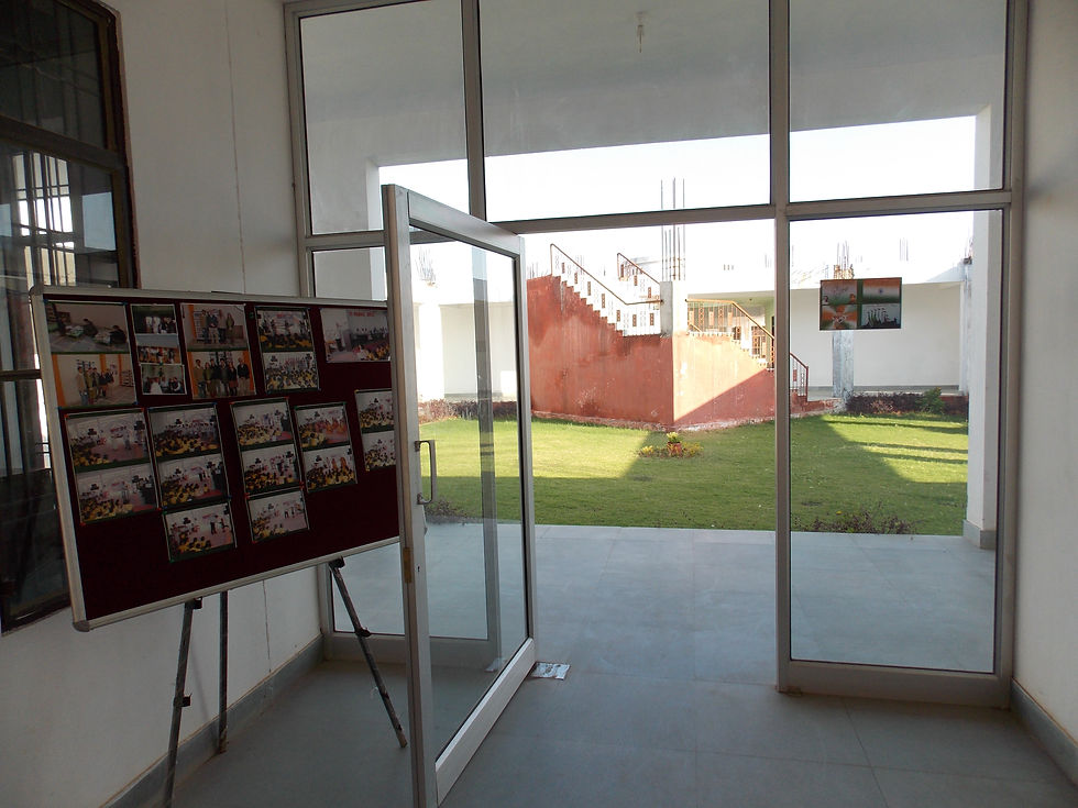 looking into the courtyard