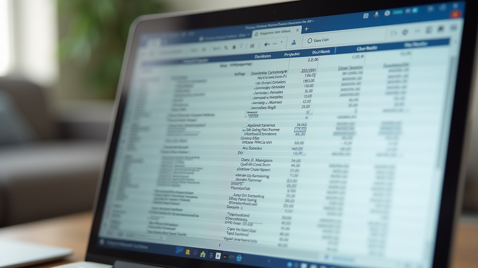 Close-up view of a laptop screen showing a spreadsheet with highlighted duplicate entries