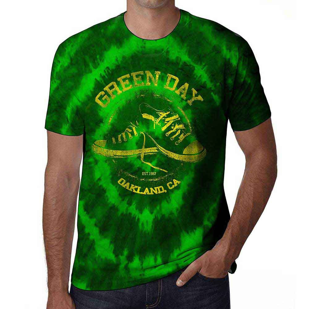 Green Day Tie-Dye Tee - "All Stars" Punk Wash Edition