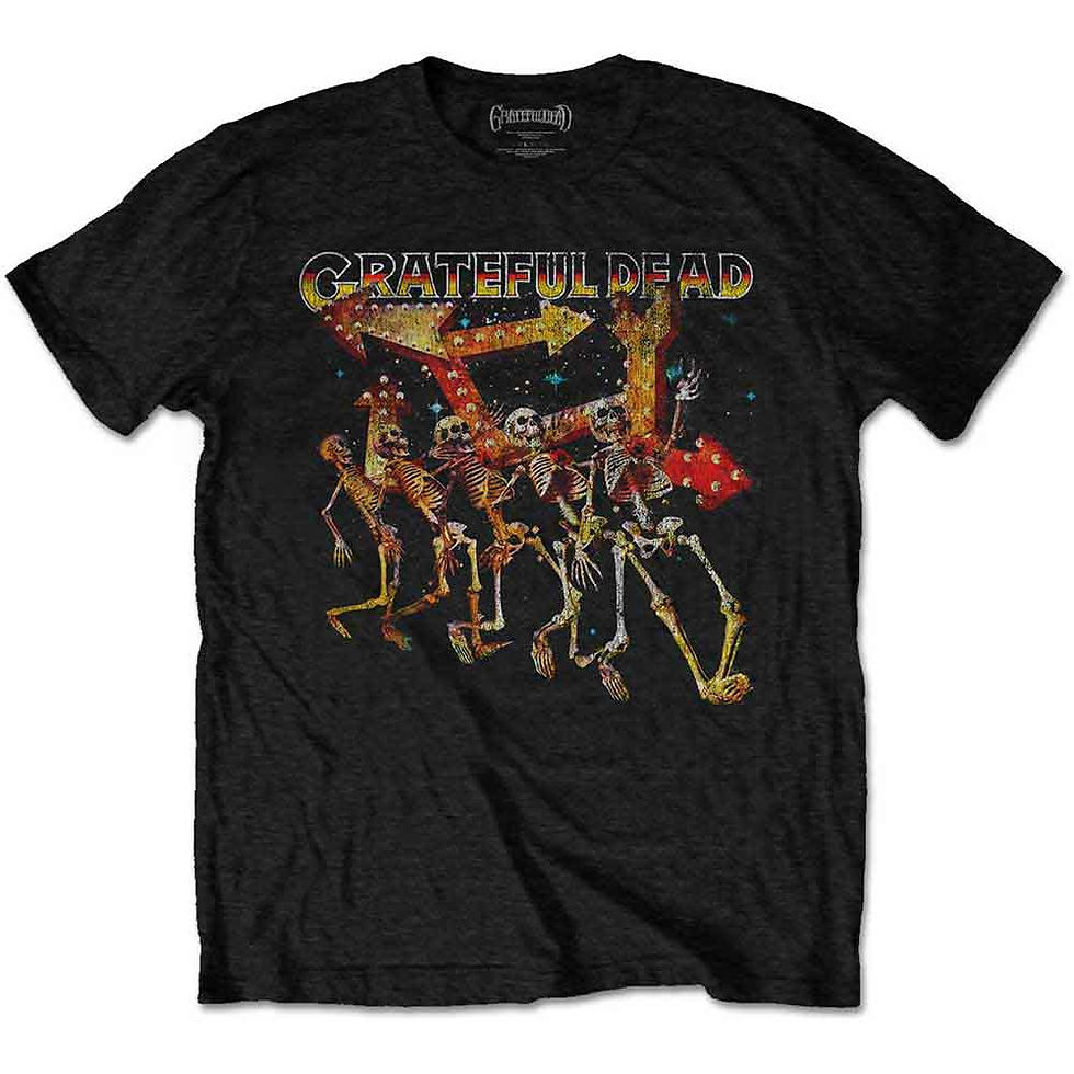 Grateful Dead Unisex T-Shirt: Truckin’ Skellies – Eternal Groove Edition