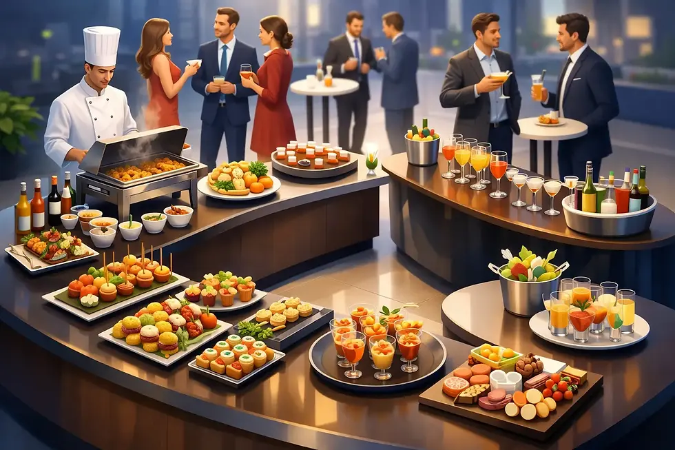 Voorbeeld catering voor bedrijfsreceptie