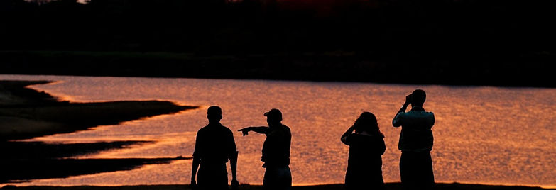 Walking safari at sunset, Chibembe Wildlife Reserve South Luangwa