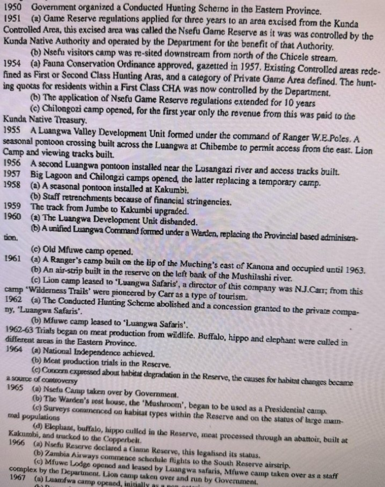 Text from the original source of the history of the Chibembe Camp in the Luangwa Valley.