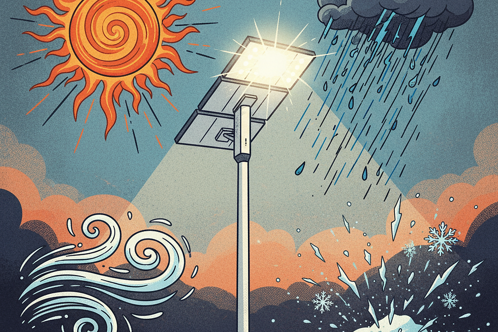 Modular Solar Light Demonstrating All-Weather Reliability